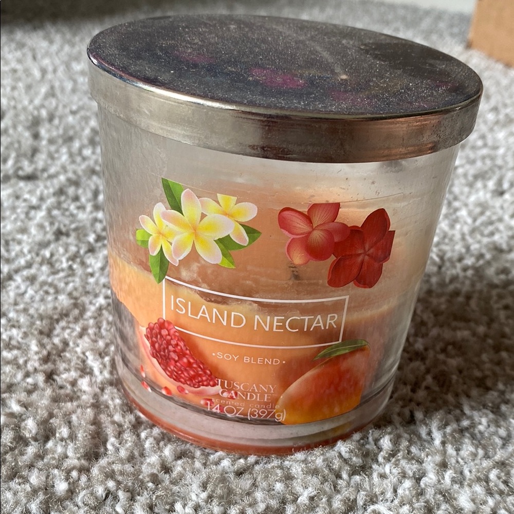 USED Island Nectar Soy Blend Three Wick Candle - Orange